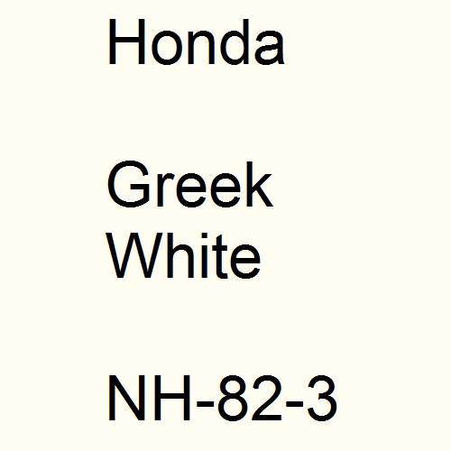 Honda, Greek White, NH-82-3.